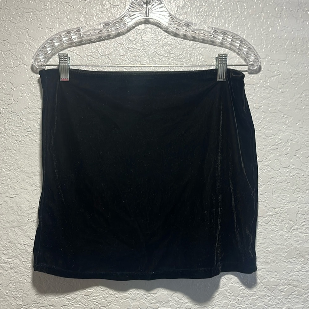 Black velvet tube top